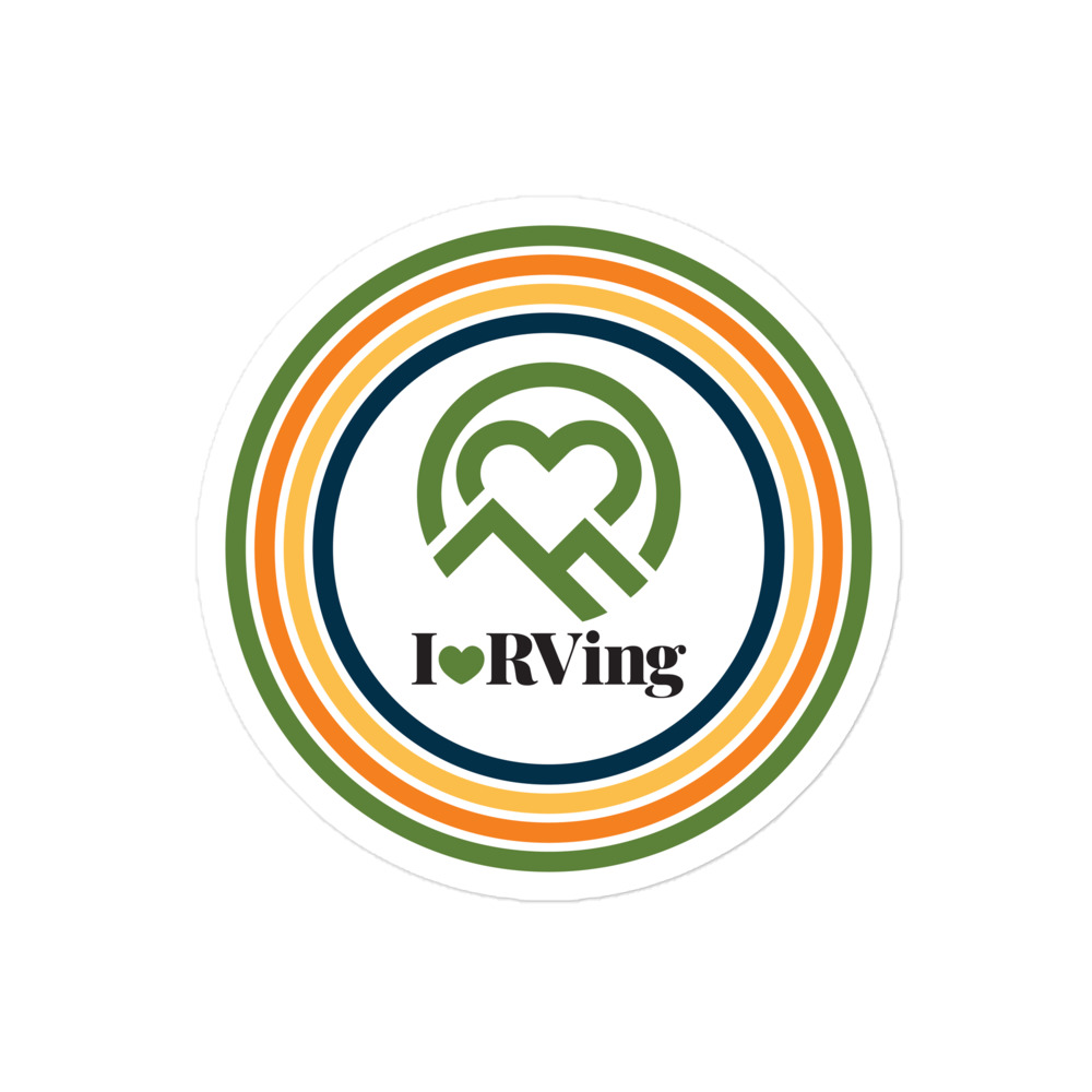 I Heart RVing Retro Logo | Sticker