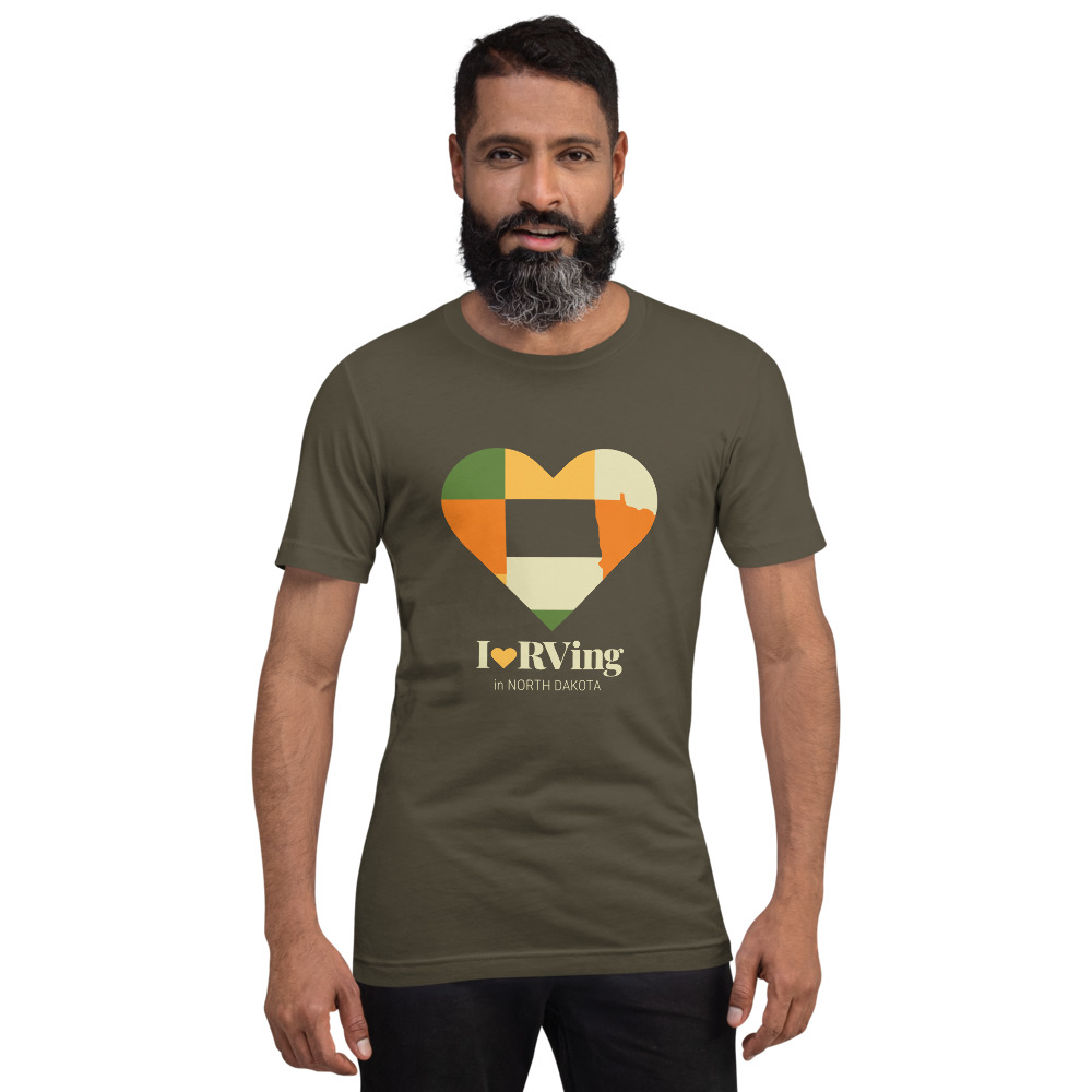 I Heart RVing in North Dakota | Short-Sleeve Unisex T-Shirt