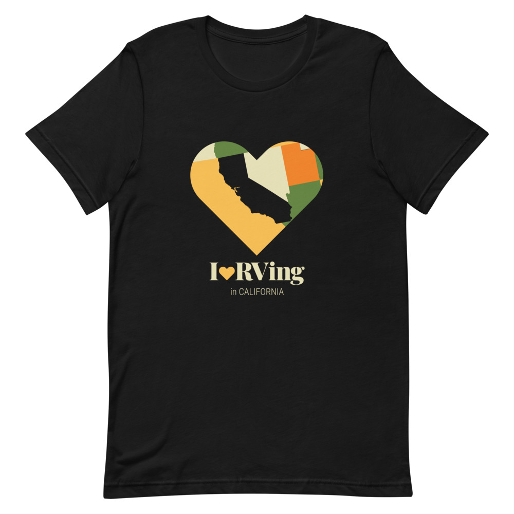 I Heart RVing in California | Short-Sleeve Unisex T-Shirt