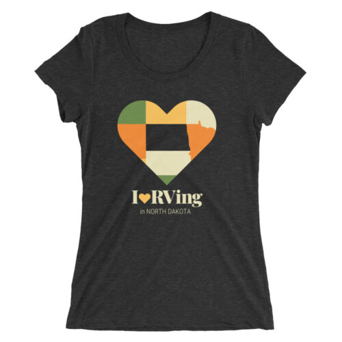 I Heart RVing in North Dakota | Ladies’ short sleeve t-shirt