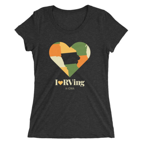 I Heart RVing in Iowa | Ladies’ short sleeve t-shirt