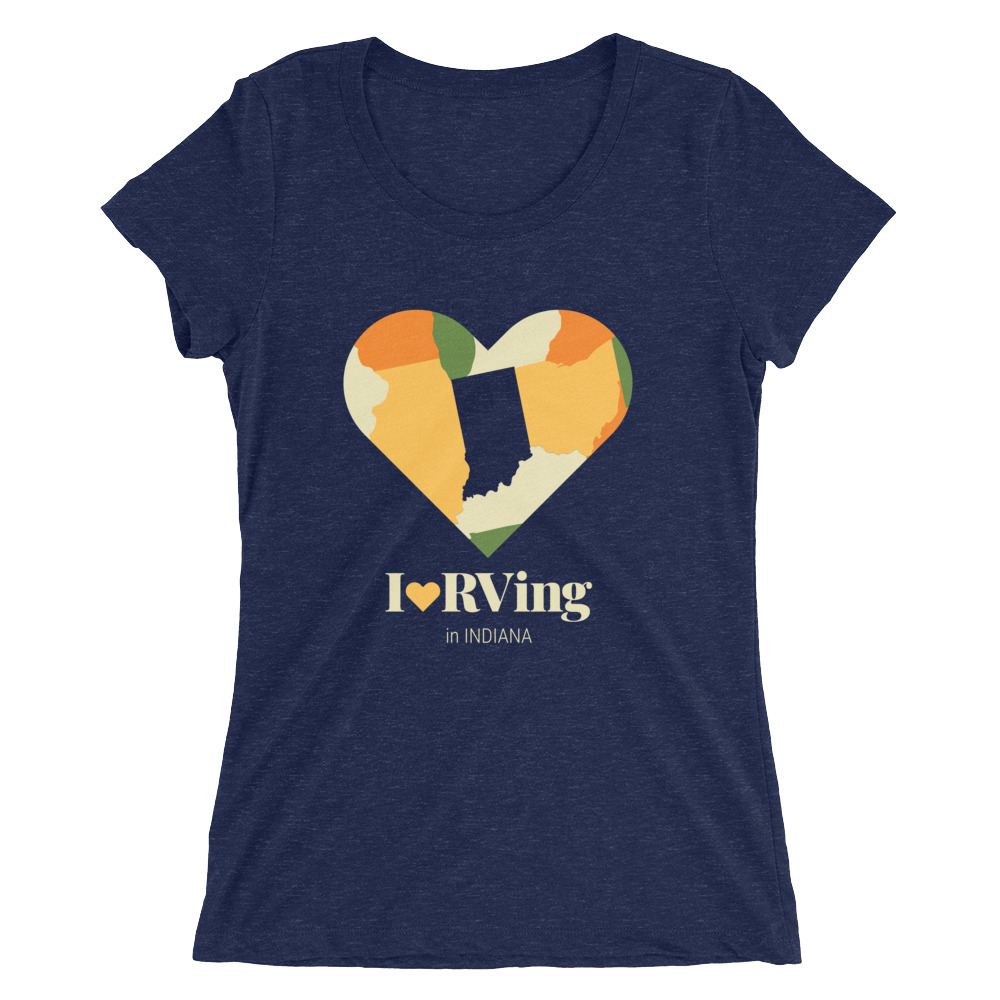 I Heart RVing in Indiana | Ladies’ short sleeve t-shirt