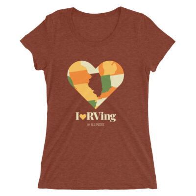 I Heart RVing in Illinois | Ladies’ short sleeve t-shirt