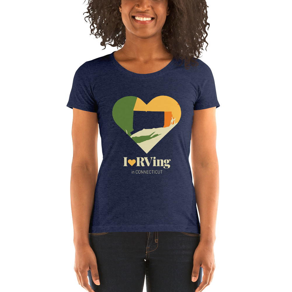 I Heart RVing in Connecticut | Ladies’ short sleeve t-shirt