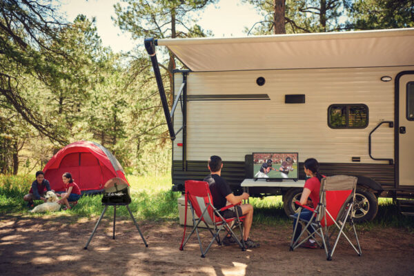 DISH Outdoors camping setup