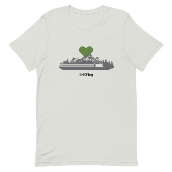 I Heart RVing in the Mountains (Green) | Short-Sleeve Unisex T-Shirt