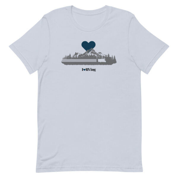 I Heart RVing in the Mountains (BLUE) Short-sleeve unisex t-shirt