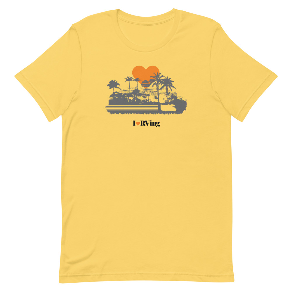 I Heart RVing at the Beach (ORANGE) | Short-sleeve unisex t-shirt