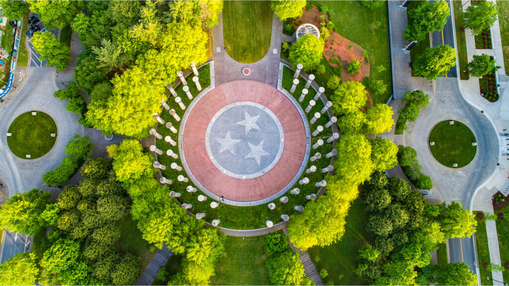 aerial view of Bicentennial Park
