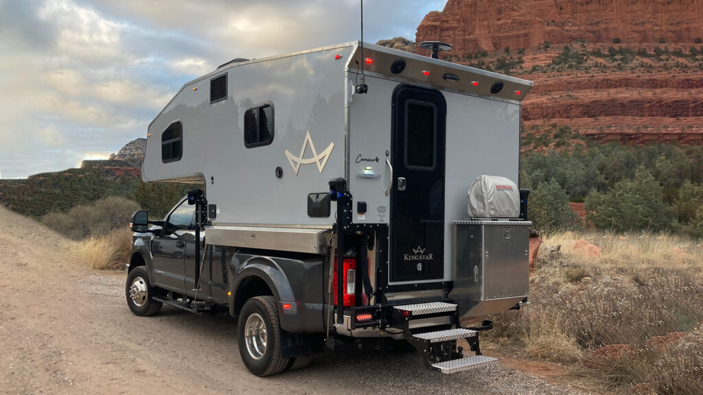 Kingstar Truck Camper in desert canyon road