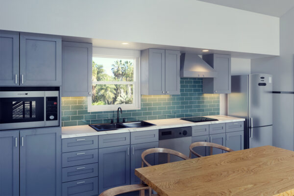 Matagorda bungalow kitchen rendering