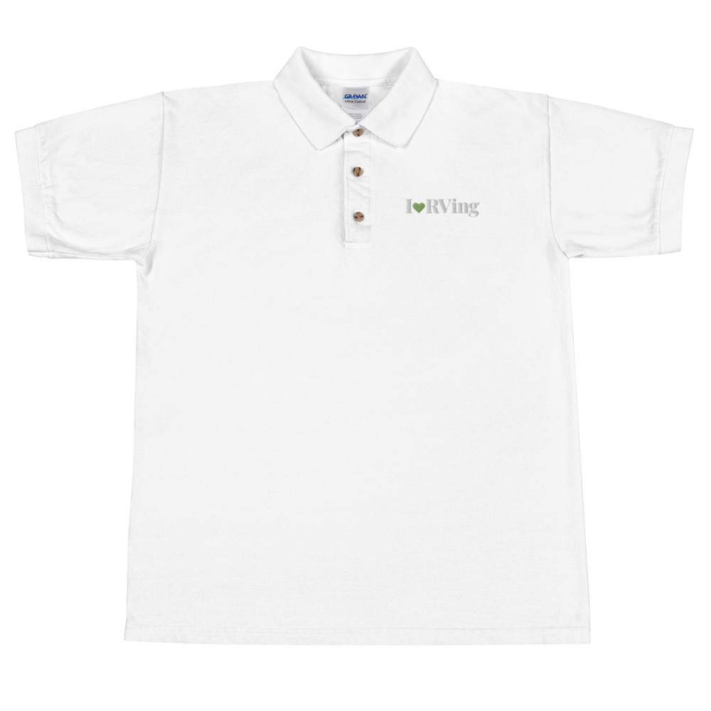 I Heart RVing Embroidered Polo Shirt